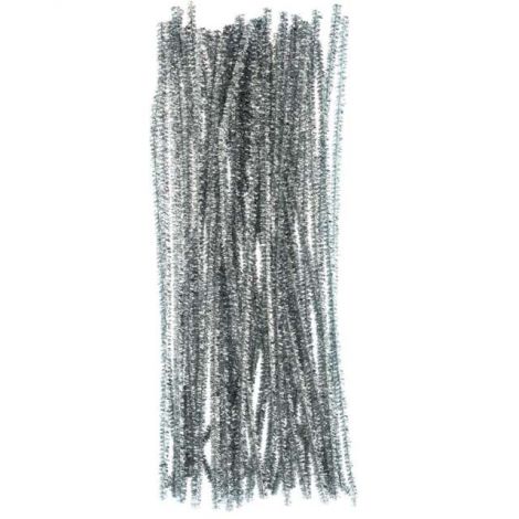 Druciki kreatywne Brewis 30cm Srebrne, 40szt